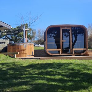 Termotræ Cool Cube Sauna med HUUM 12kw