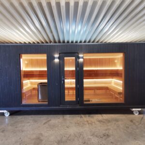 Premium Sauna til 20 personer til saunagus Fuld tilbud klar til brug 600x255cm