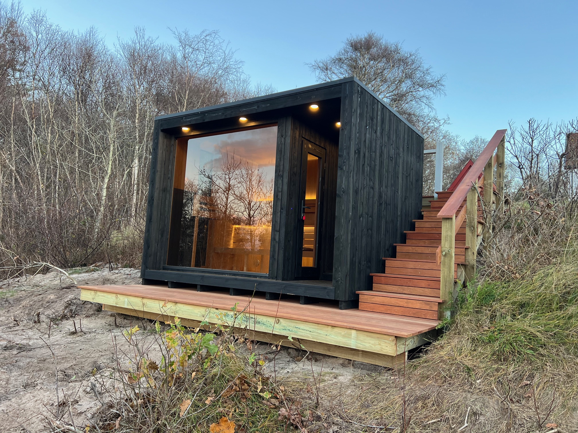 Premium klass Sauna med brus i højrevendt - Billede 2