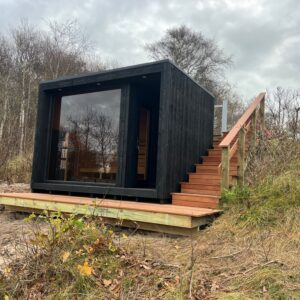 Premium klass Sauna med brus i højrevendt