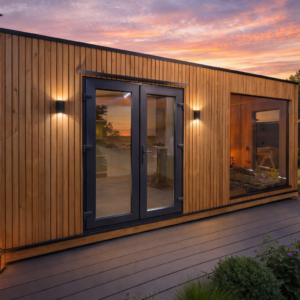 Termotræ Anneks med Sauna 600x255