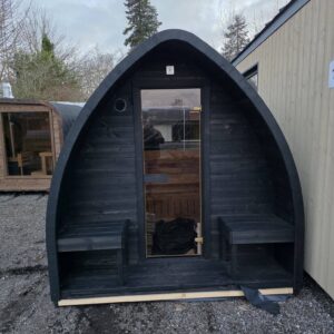Arkformet sauna 250cm  med  9 kw ovn